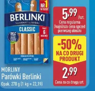 Morliny Parówki Berlinki classic