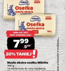 Masło ekstra osełka Miletto