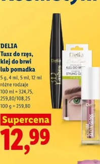 Delia Tusz do rzęs, klej do brwi lub pomadka