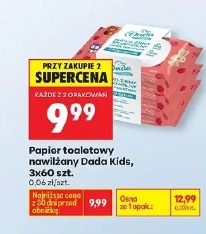 Papier toaletowy nawilżany Dada Kids, 3x60 szt.