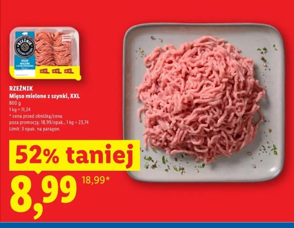 Rzeźnik Mięso mielone z szynki, XXL