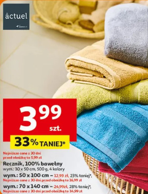 Ręcznik, 100% bawełny ACTUEL