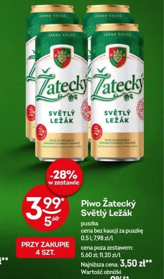 Piwo Žatecký Světlý Ležák
