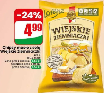 Chipsy masło z solą Wiejskie Ziemniaczki