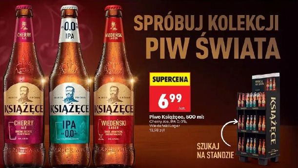 Piwo Książęce Cherry Ale, IPA 0.0%, Wiedeński Lager