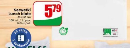 Serwetki Lunch białe