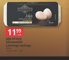 Jaja od kury zielononóżki z wolnego wybiegu Kwintesencja Smaku