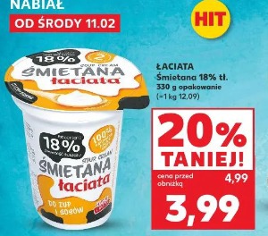Łaciata Śmietana 18% tł.