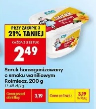 Serek homogenizowany o smaku waniliowym Rolski