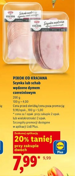 Pikok od Krajana Szynka lub schab wędzone dymem czereśniowym