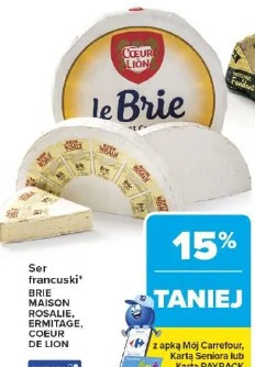Ser francuski Brie Maison Rosalie, Ermitage, Coeur de Lion