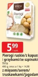 Pierogi ruskie/z kapustą i grzybami/ze szpinakiem Virtu
