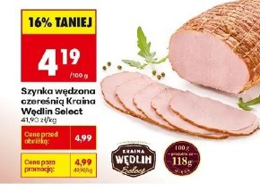 Szynka wędzona czereśnią Kraina Wędlin Select