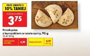 Przekąska z kurczakiem w sosie curry