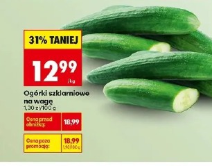 Ogórki szklarniowe na wagę