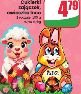 Cukierki zajączek, owieczka Inco