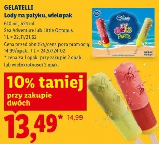 Gelatelli Lody na patyku, wielopak