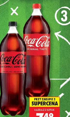 Napój gazowany Coca-Cola lub Coca-Cola Zero Cukru