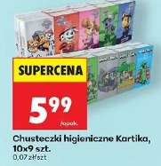 Chusteczki higieniczne Kartika, 10x9 szt.