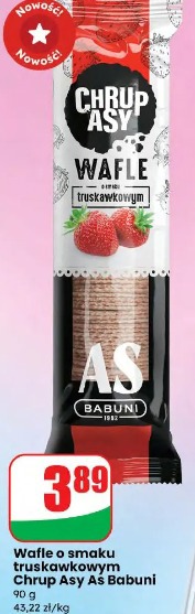 Wafle o smaku truskawkowym Chrup Asy AS Babuni