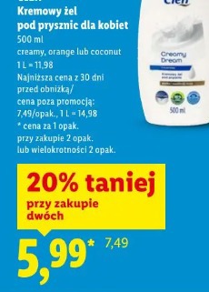 Cien Kremowy żel pod prysznic dla kobiet