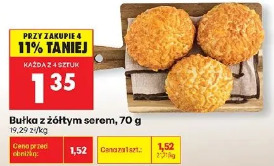 Bułka z żółtym serem