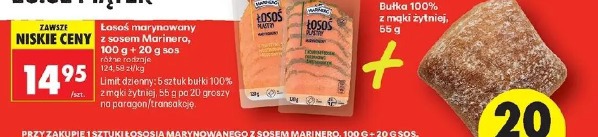 Łosoś marynowany z sosem Marinero