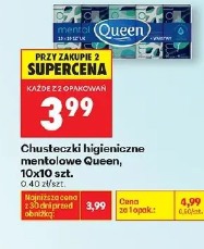 Chusteczki higieniczne mentolowe Queen, 10x10 szt.