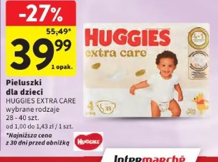 Pieluszki dla dzieci Huggies Extra Care 28-40 szt.