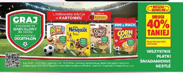Wszystkie płatki śniadaniowe Nestlé