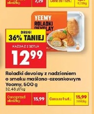 Roladki devolay z nadzieniem o smaku maślano-czosnkowym Yeemy