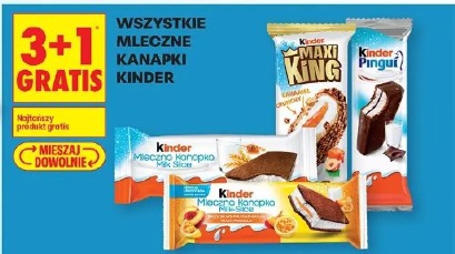 Wszystkie mleczne kanapki Kinder