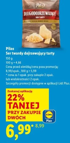 Pilos Ser twardy dojrzewający tarty