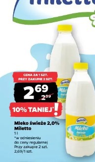 Mleko świeże 2,0% Miletto