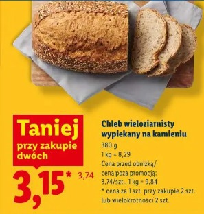 Chleb wieloziarnisty wypiekany na kamieniu