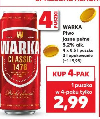 Warka piwo jasne pełne