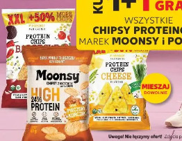 Wszystkie chipsy proteinowe marek Moonsy i Popcrop