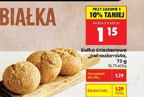 Bułka śniadaniowa pełnoziarnista