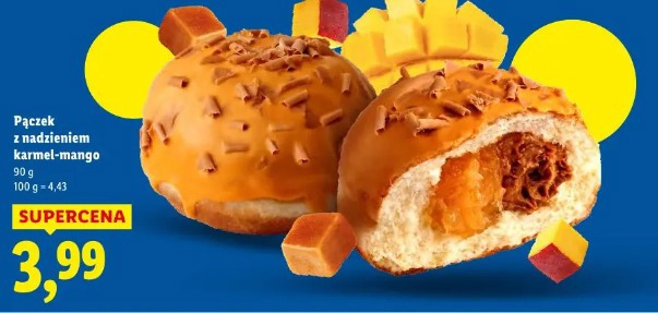 Pączek z nadzieniem karmel-mango