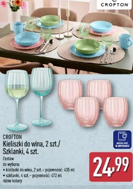 Crofton Kieliszki do wina, 2 szt./Szklanki, 4 szt.