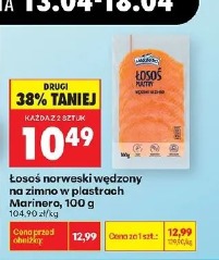 Łosoś norweski wędzony na zimno w plastrach Marinero