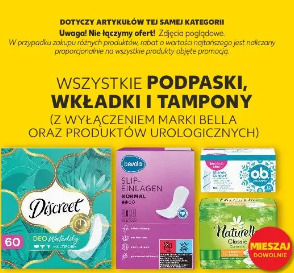 Wszystkie podpaski, wkładki i tampony