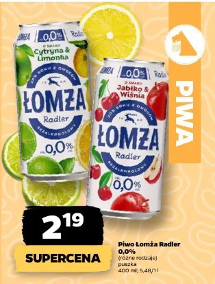 Piwo Łomża Radler 0,0%