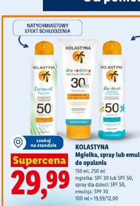 Kolastyna Mgiełka, spray lub emulsja do opalania