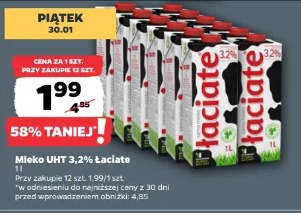 Mleko UHT 3,2% Łaciate