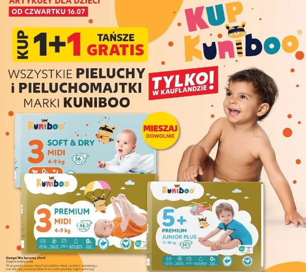 Wszystkie pieluchy i pieluchomajtki marki Kuniboo