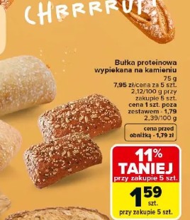 Bułka proteinowa wypiekana na kamieniu