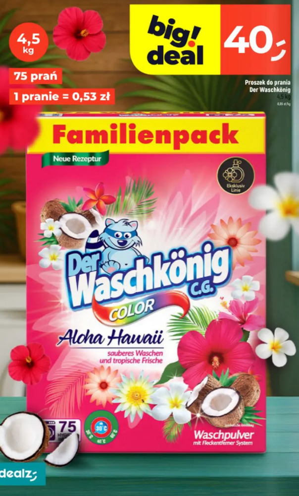 Der Waschkönig Color Aloha Hawaii proszek do prania