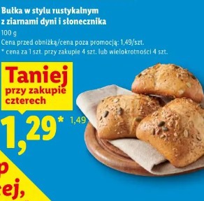 Bułka w stylu rustykalnym z ziarnami dyni i słonecznika