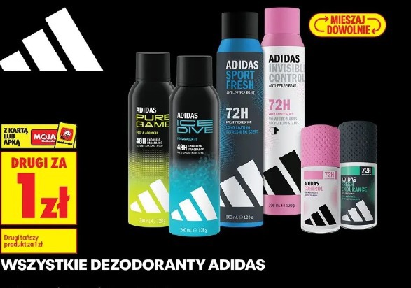 Wszystkie dezodoranty Adidas